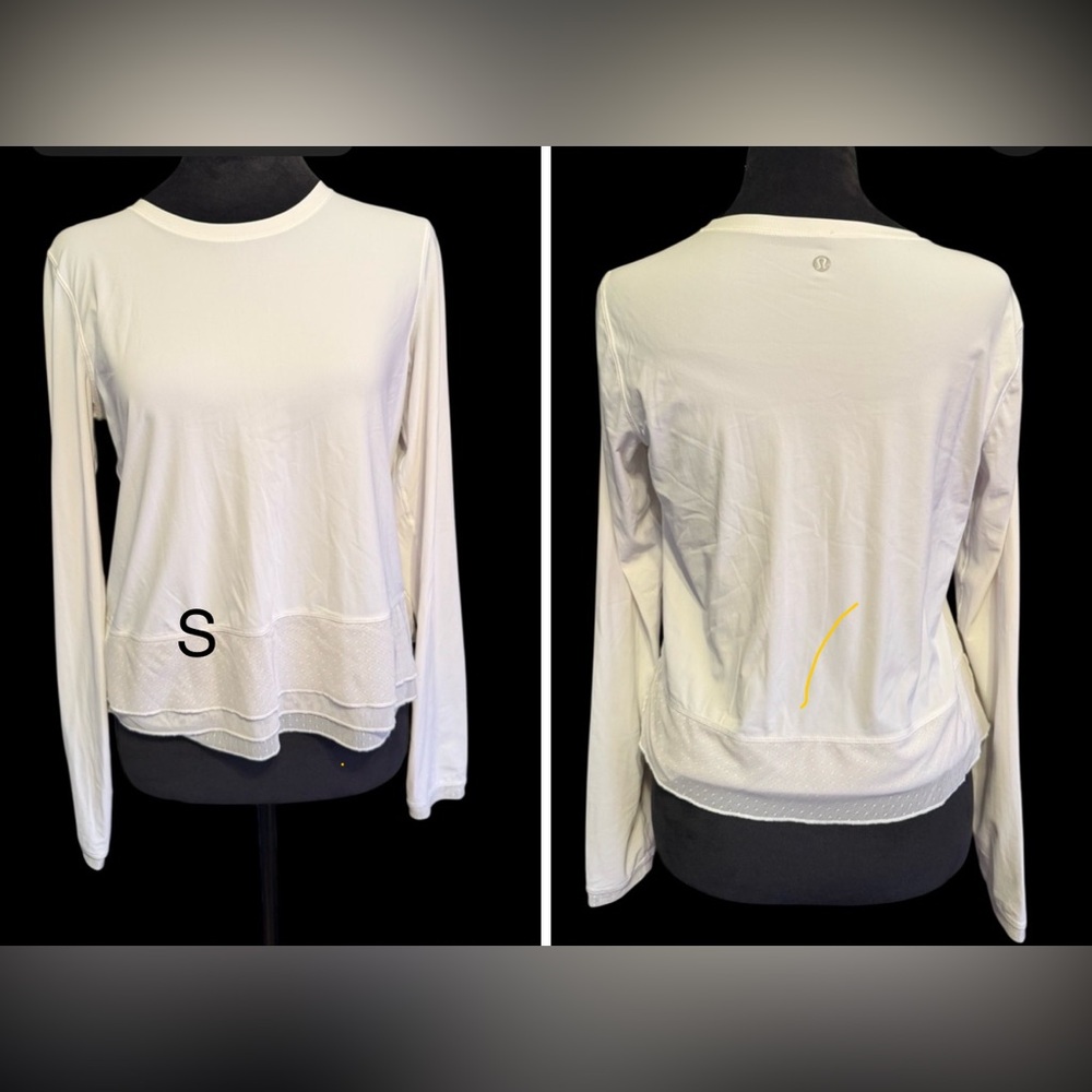 Lululemon Chic White Long Sleeve Top